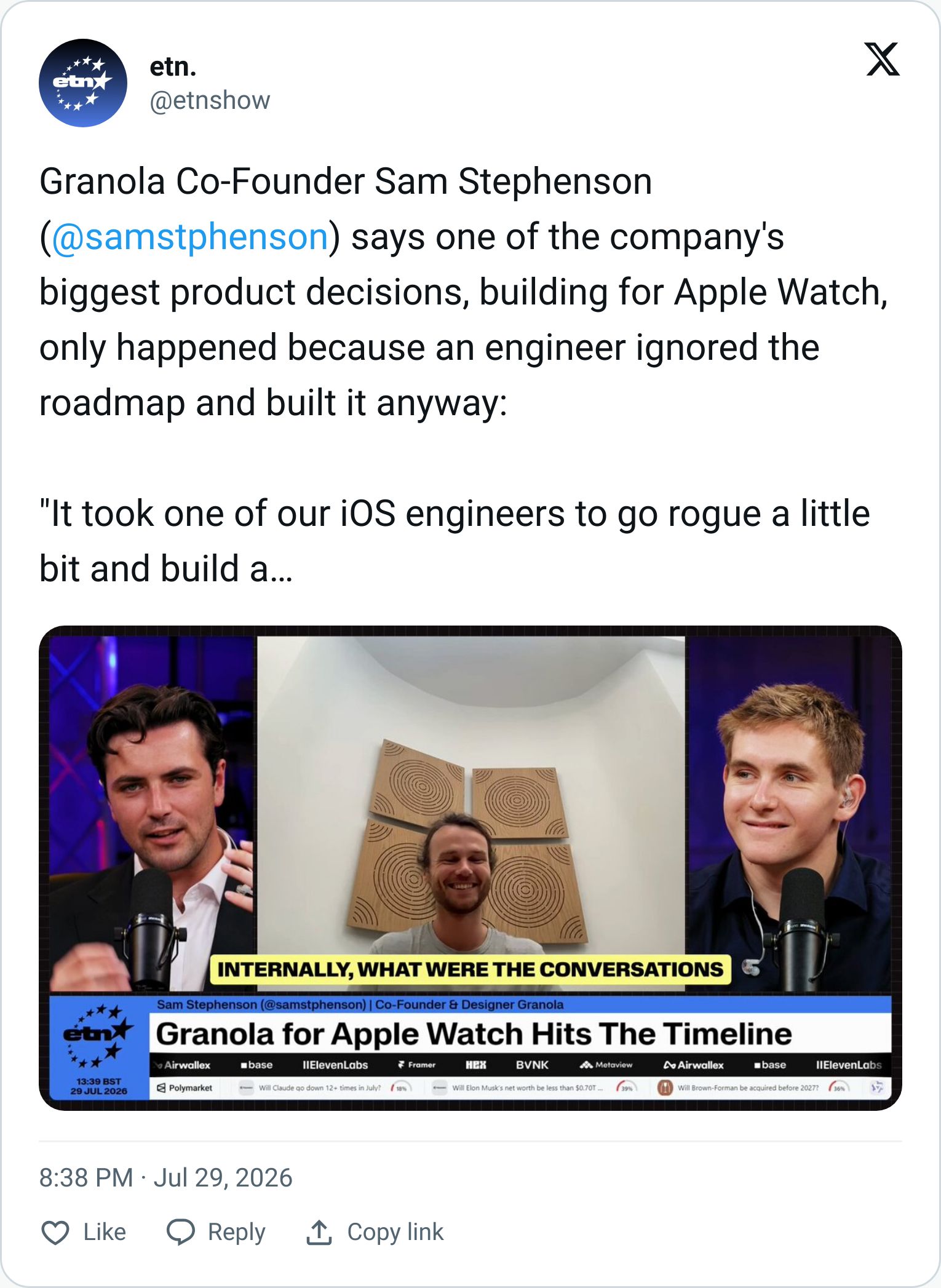 Tweet screenshot