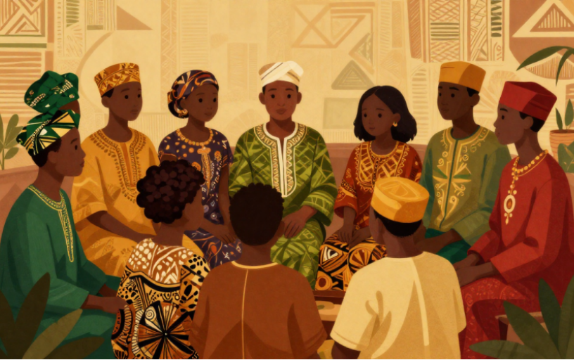 SANOCA community gathering illustration