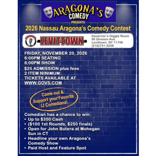 Aragona’s Nassau Comedy Contest : official promotional image