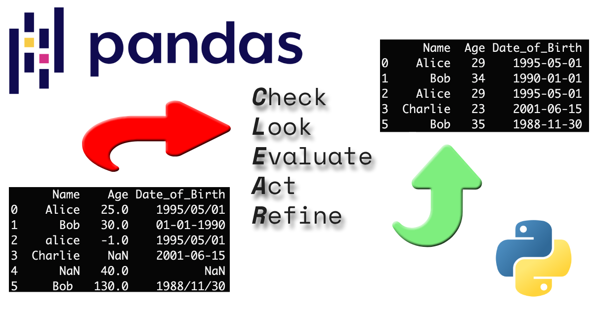 A Step-by-Step Framework to Clean Data using Python's Pandas
