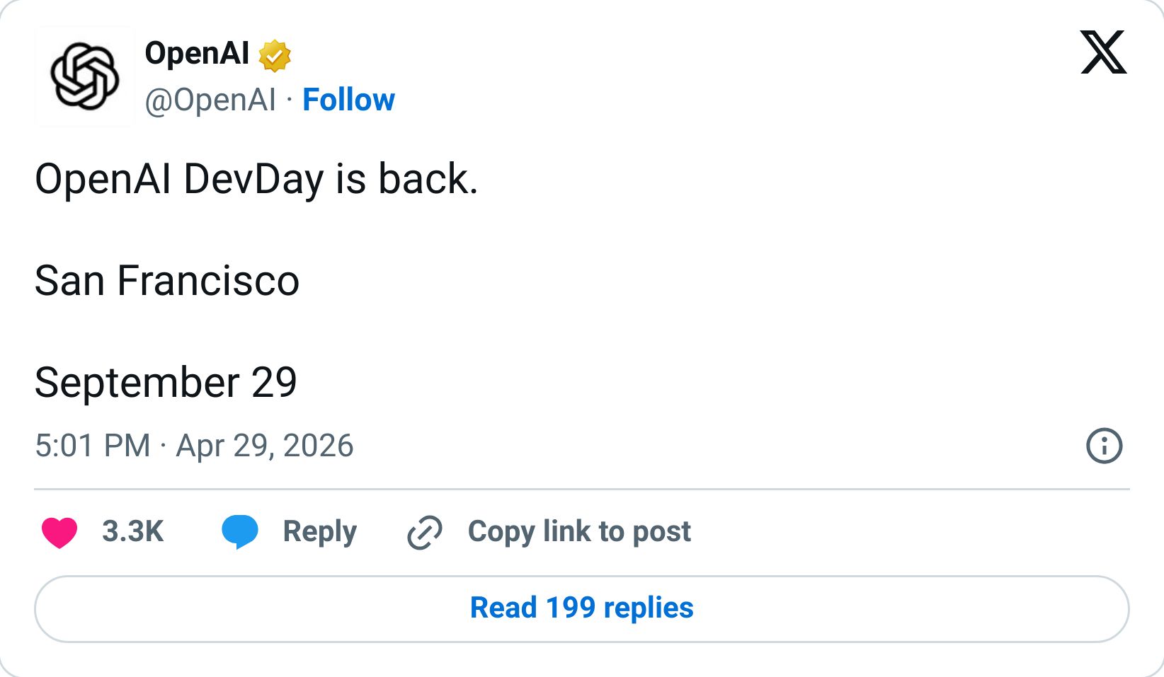 Tweet screenshot