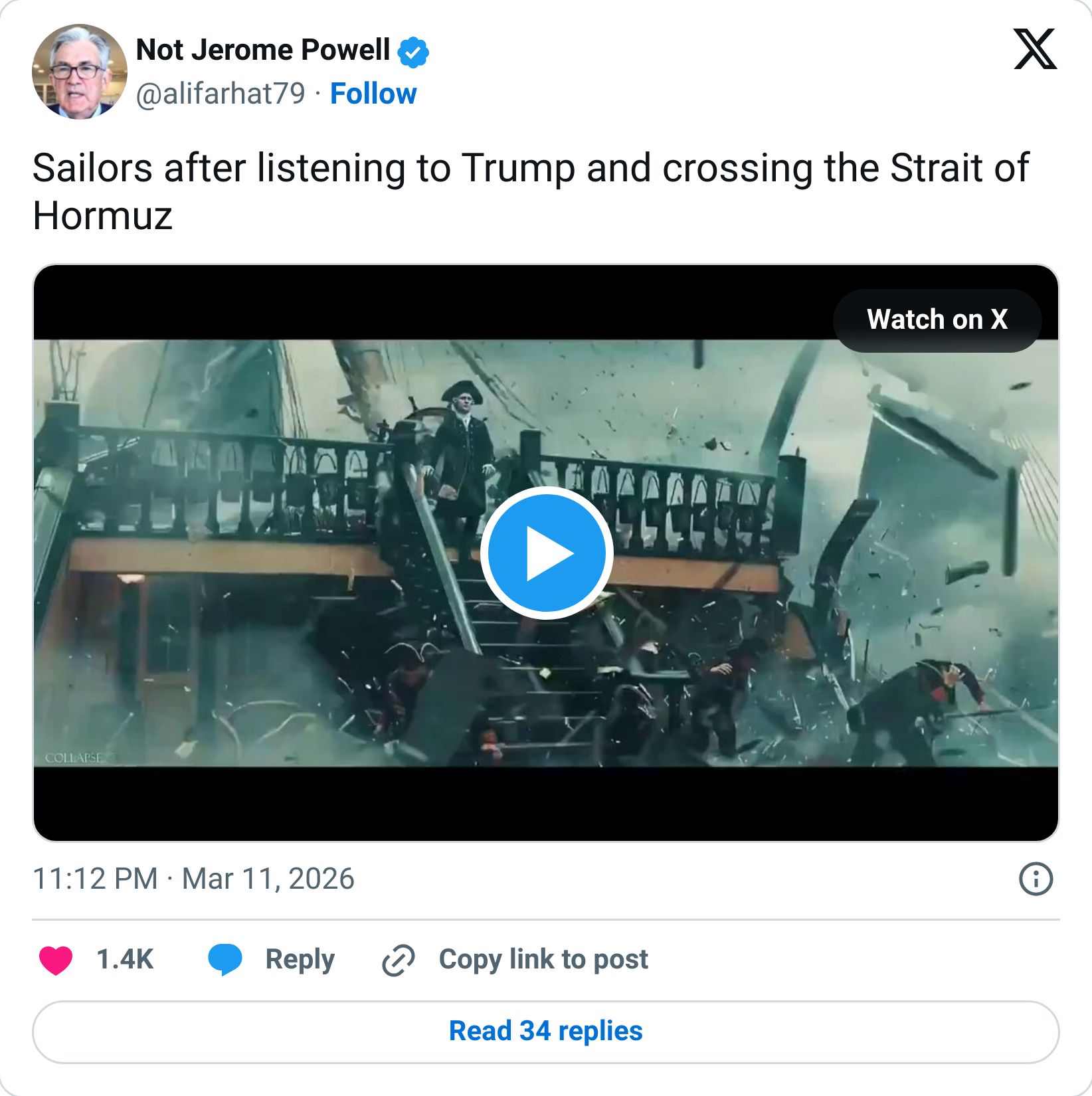 Tweet screenshot