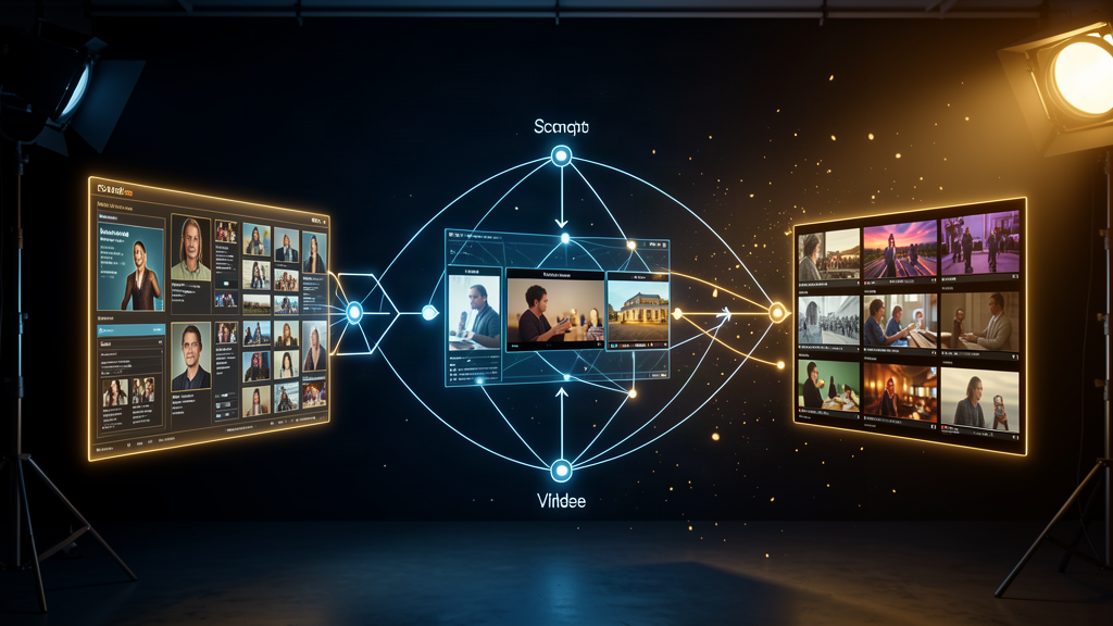 Three-phase AI film production pipeline workflow header