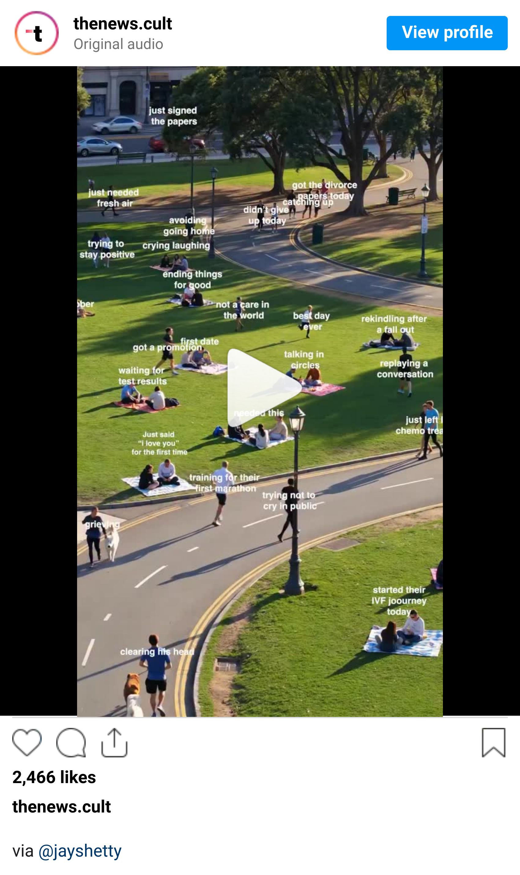 Instagram reel screenshot