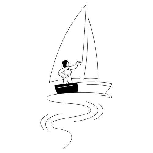 Hoist your sail. Then release.