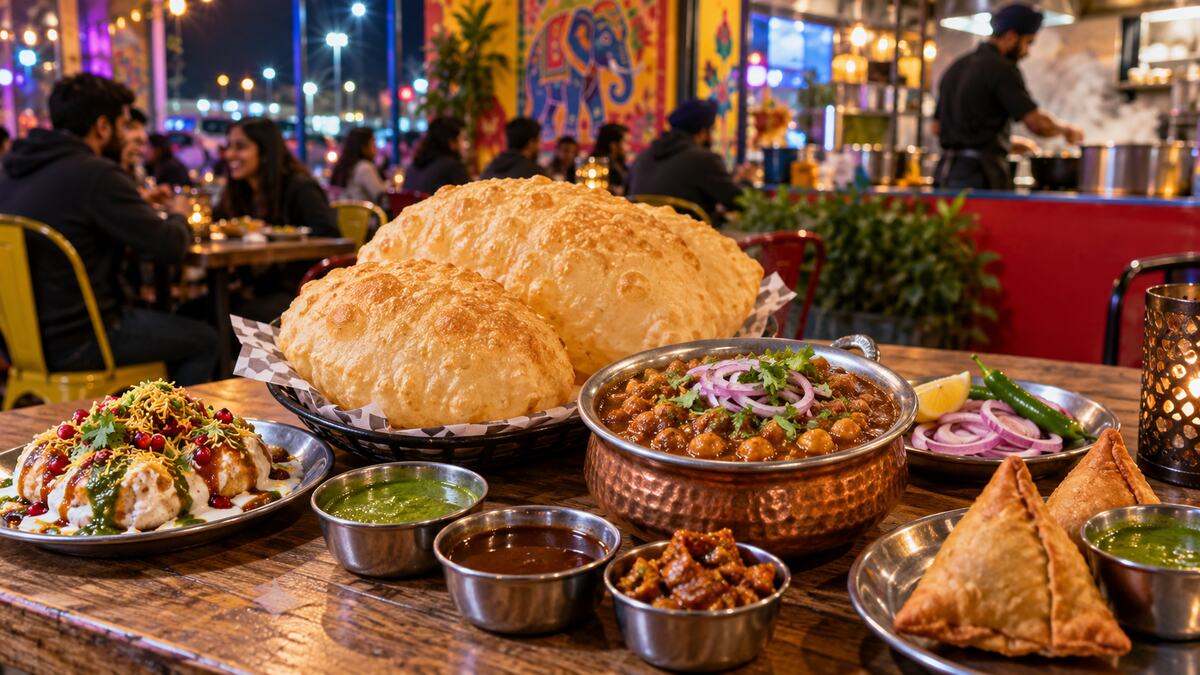 Chole bhature and Indian street-food favourites at a North Delta restaurant