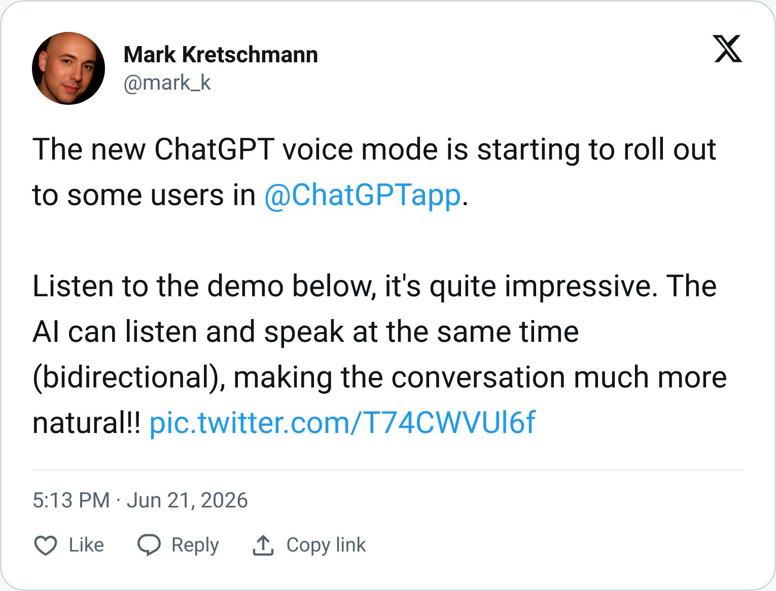 Tweet screenshot