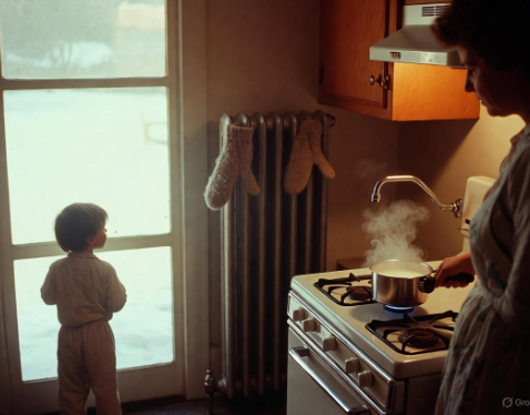 Cheryl’s First Snow Day Hot Chocolate, 1968