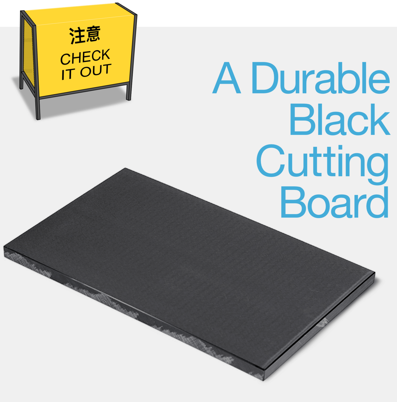 A Durable Black Cutting Board
