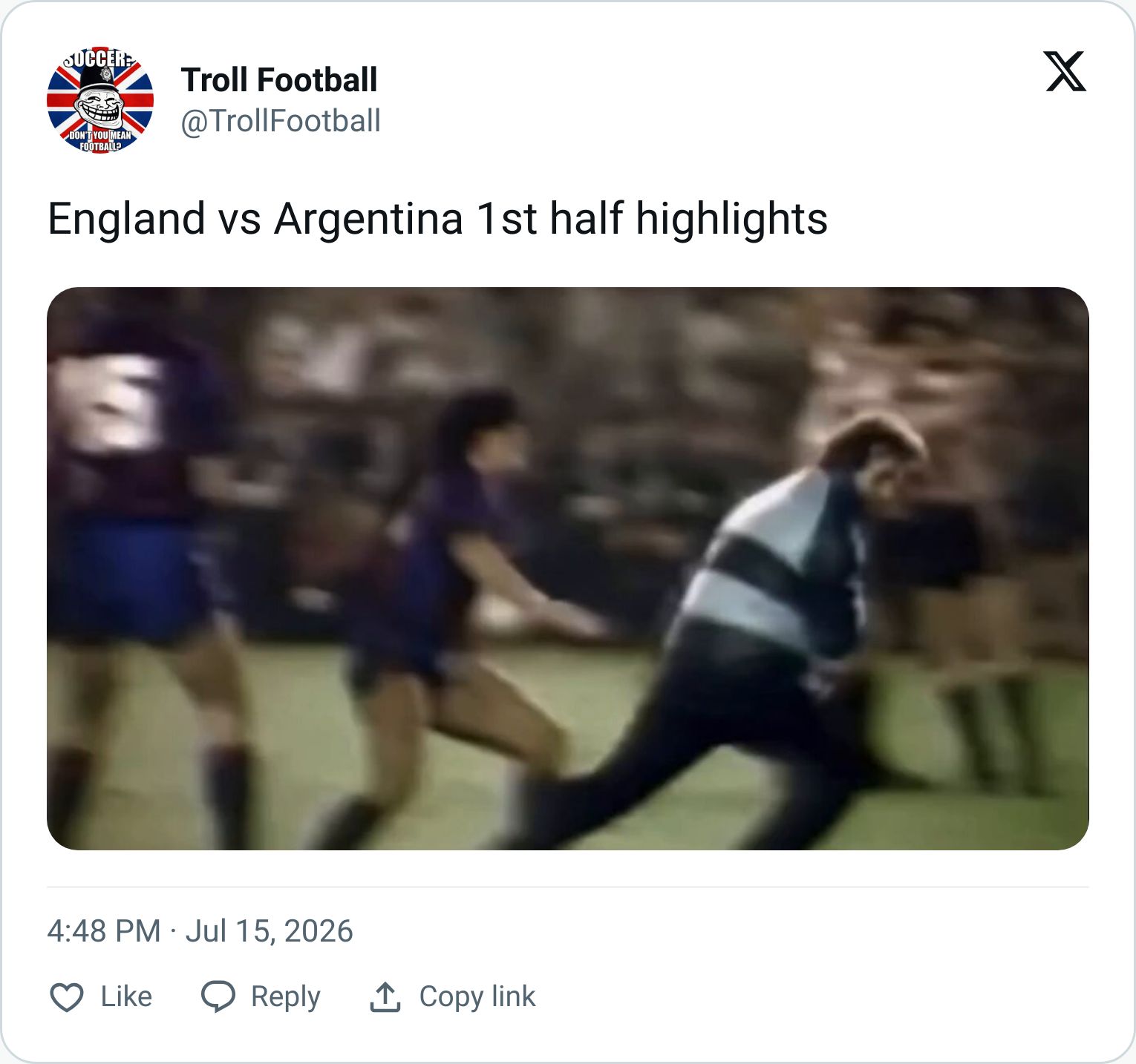 Tweet screenshot