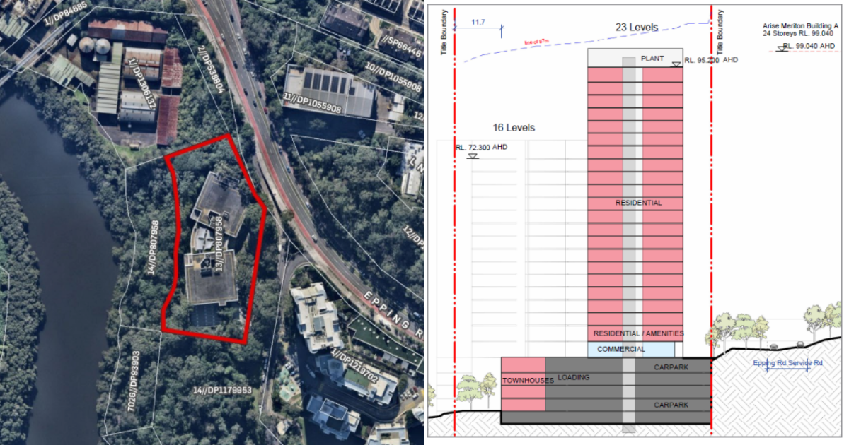 456 apartments in two towers: Pitch to transform Lane Cove River site