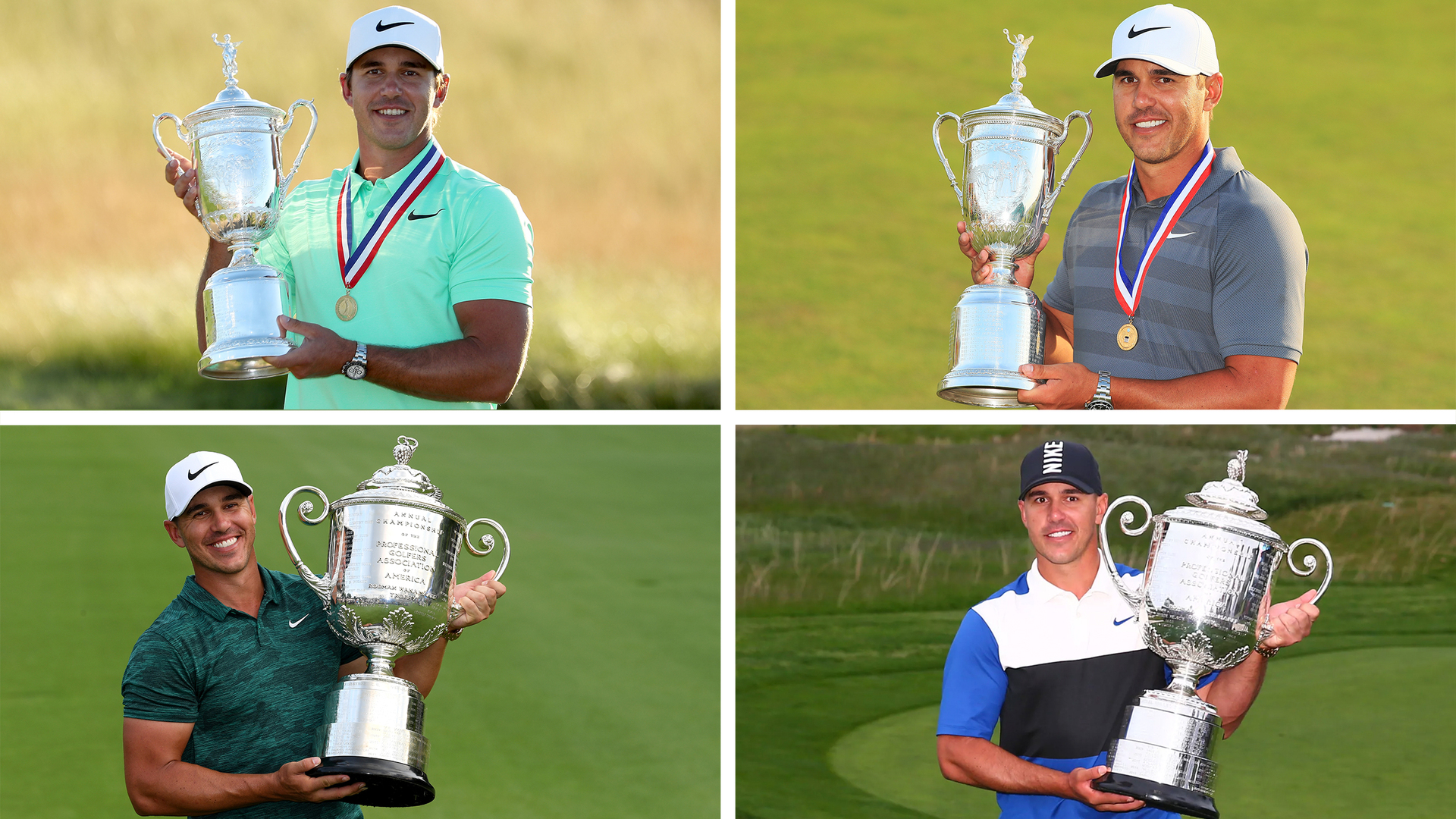 Brooks Koepka celebrating major victories