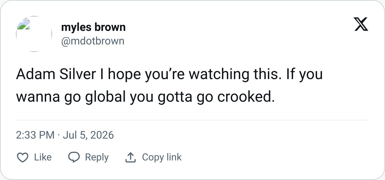 Tweet screenshot