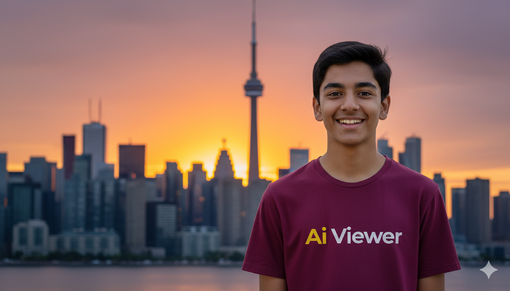 Ai Viewer t-shirt in Toronto skyline