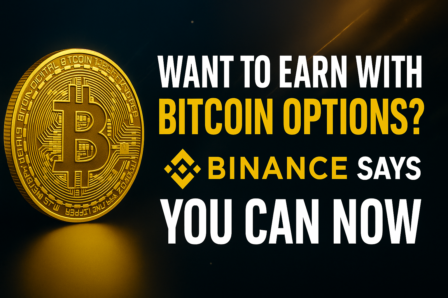 Want to Earn with Bitcoin Options? Binance Says You Can Now