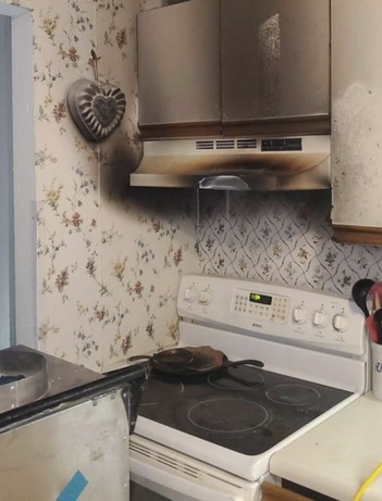 Kitchen before restoration