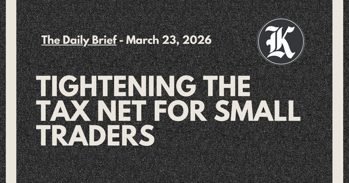 Tightening the tax net for small traders