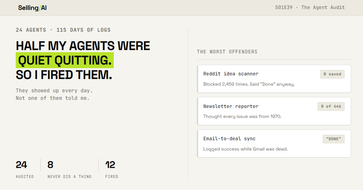 S01E39: Half My Agents Were Quiet Quitting. So I Fired Them.