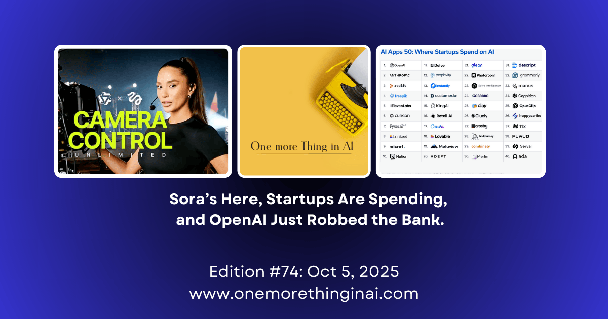 Sora’s Here, Startups Are Spending, and OpenAI Just Robbed the Bank.