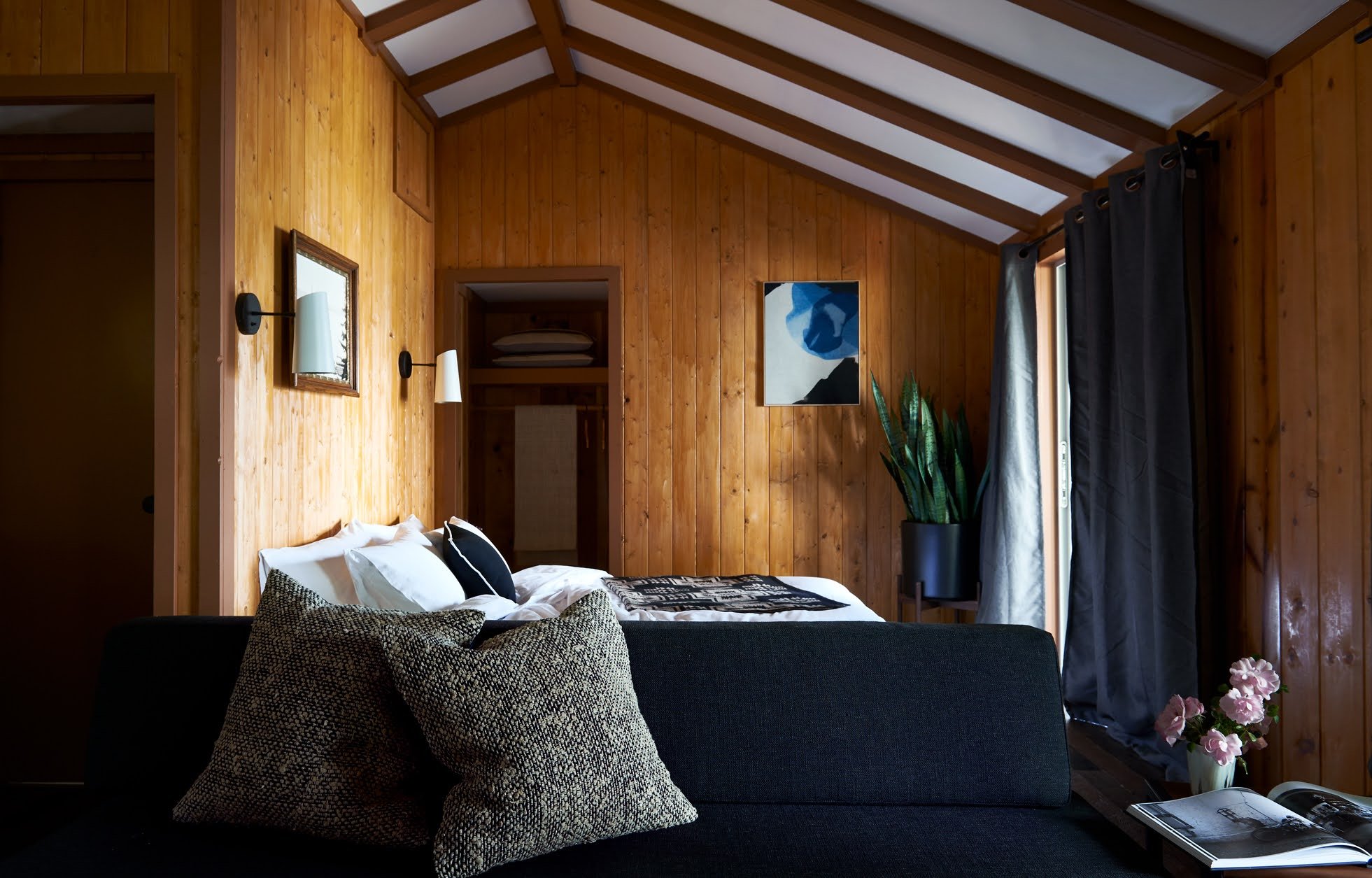 Cozy cabin interior at Captain Whidbey