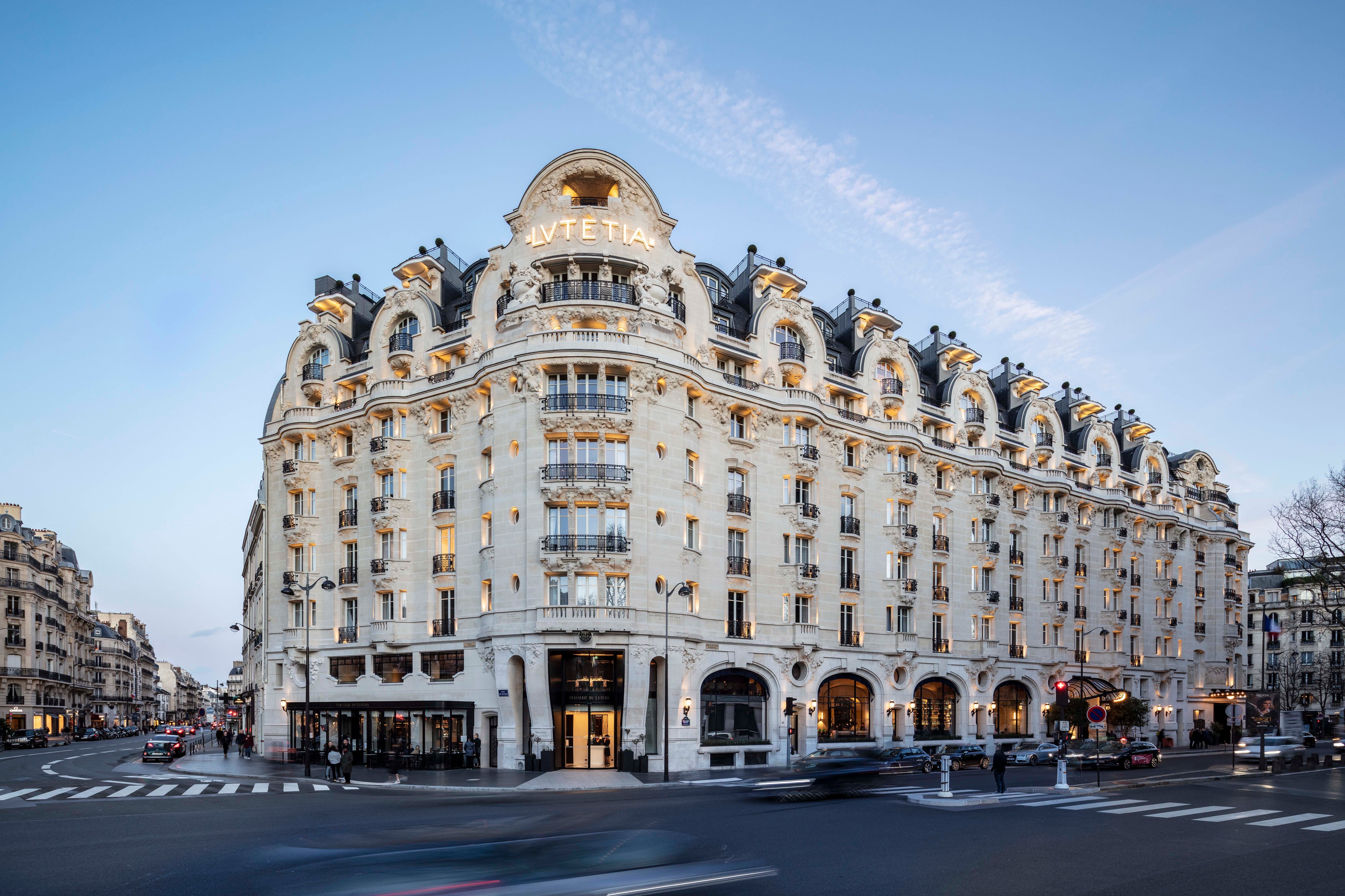 Hôtel Lutetia’s landmark Art Nouveau facade in Paris