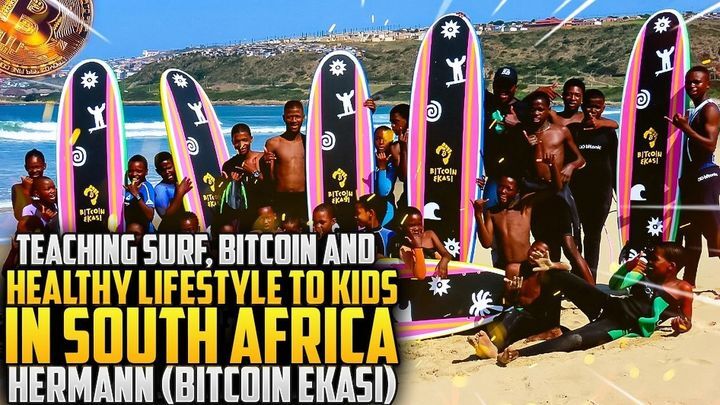 Teaching Surf , Bitcoin and Healthy Lifestyles To Kids In South Africa -Hermann (Bitcoin Ekasi)