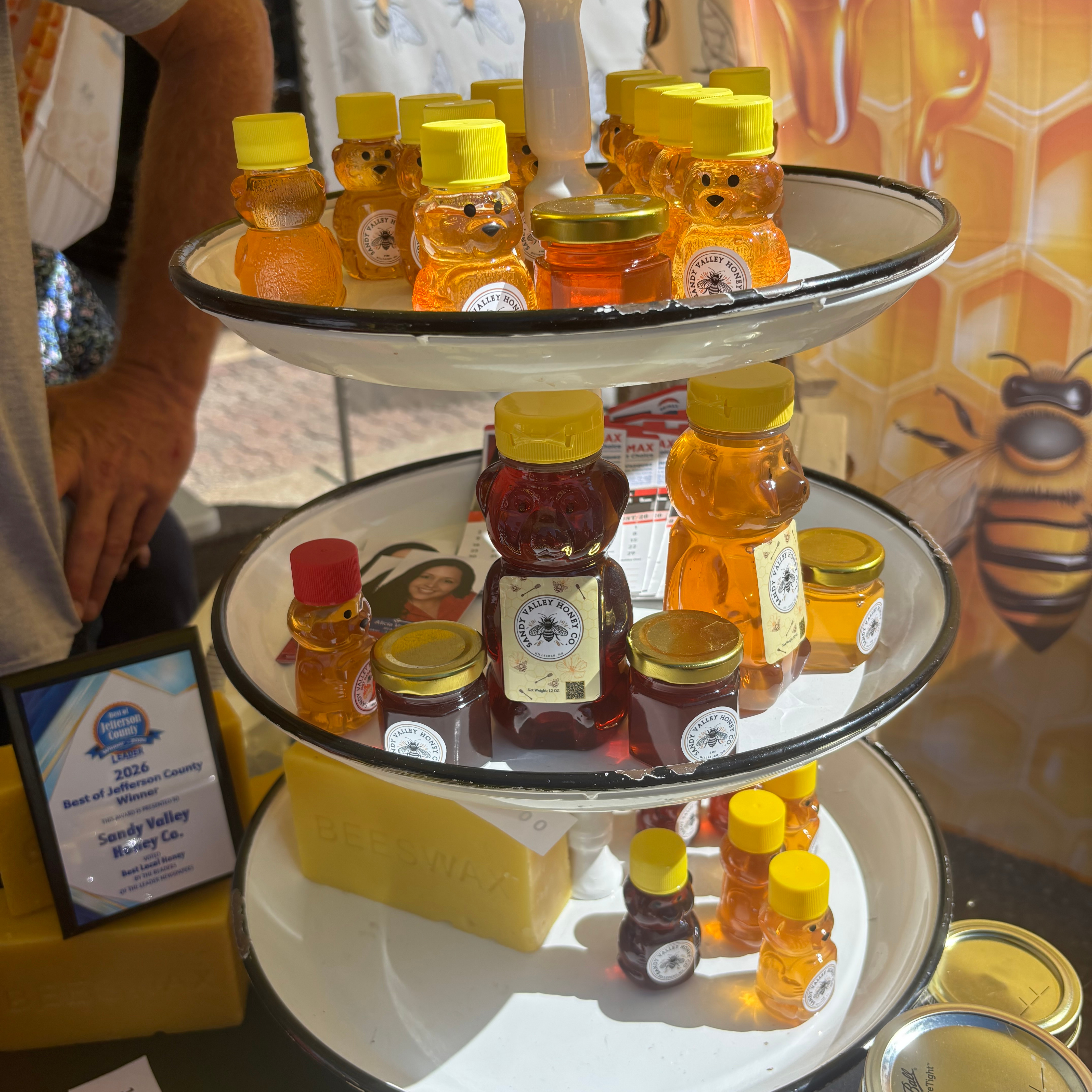 Sandy Valley Honey Company vendor display