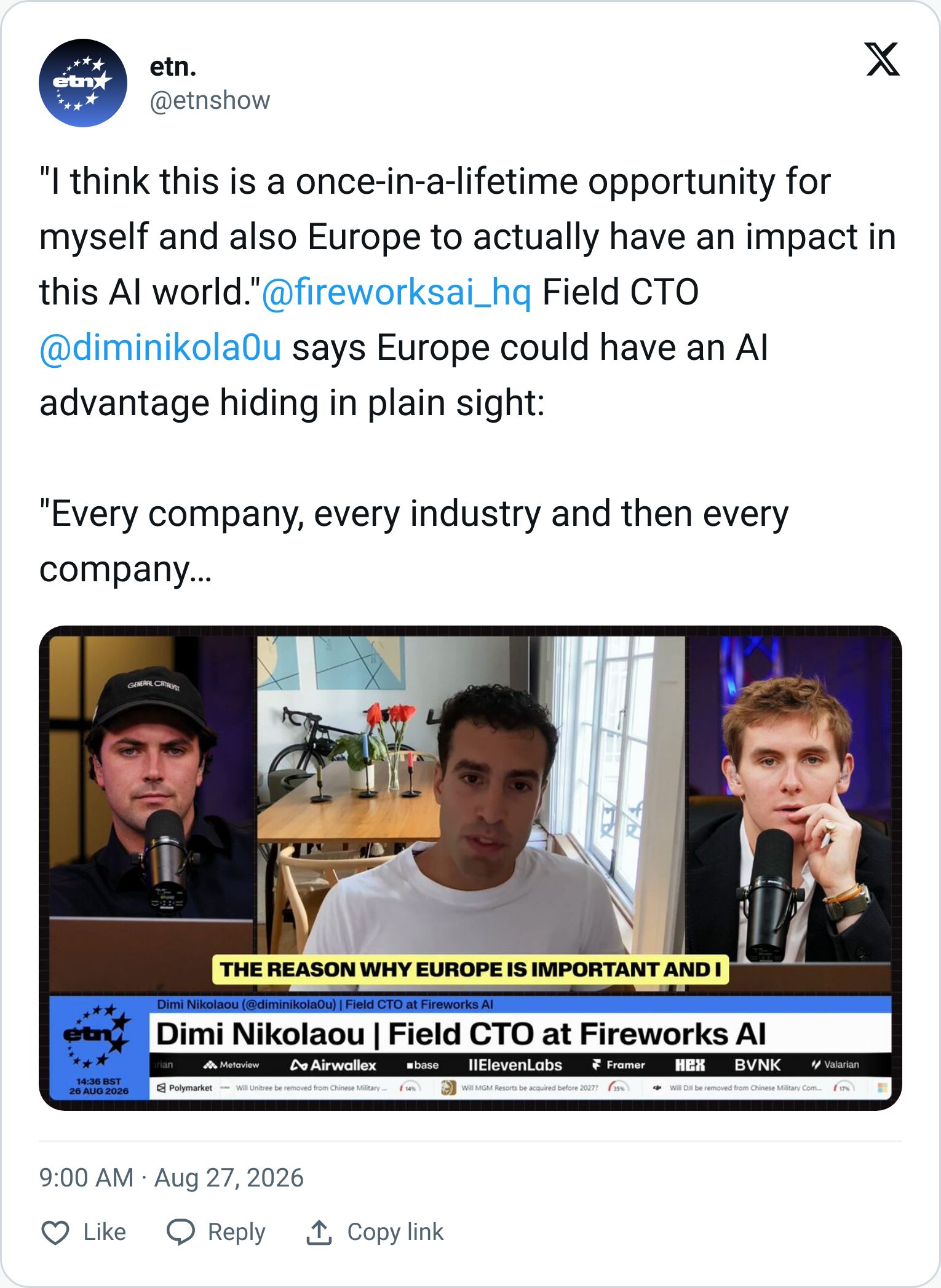 Tweet screenshot