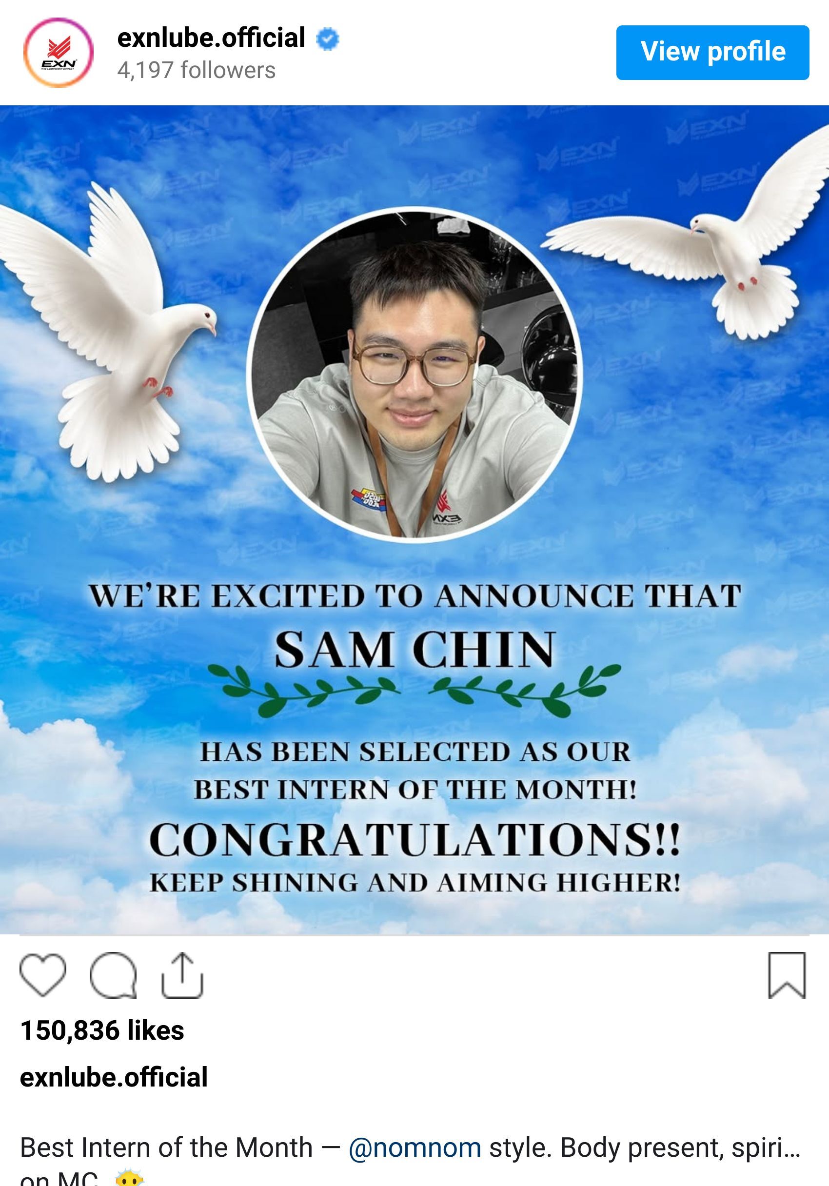 Instagram reel screenshot