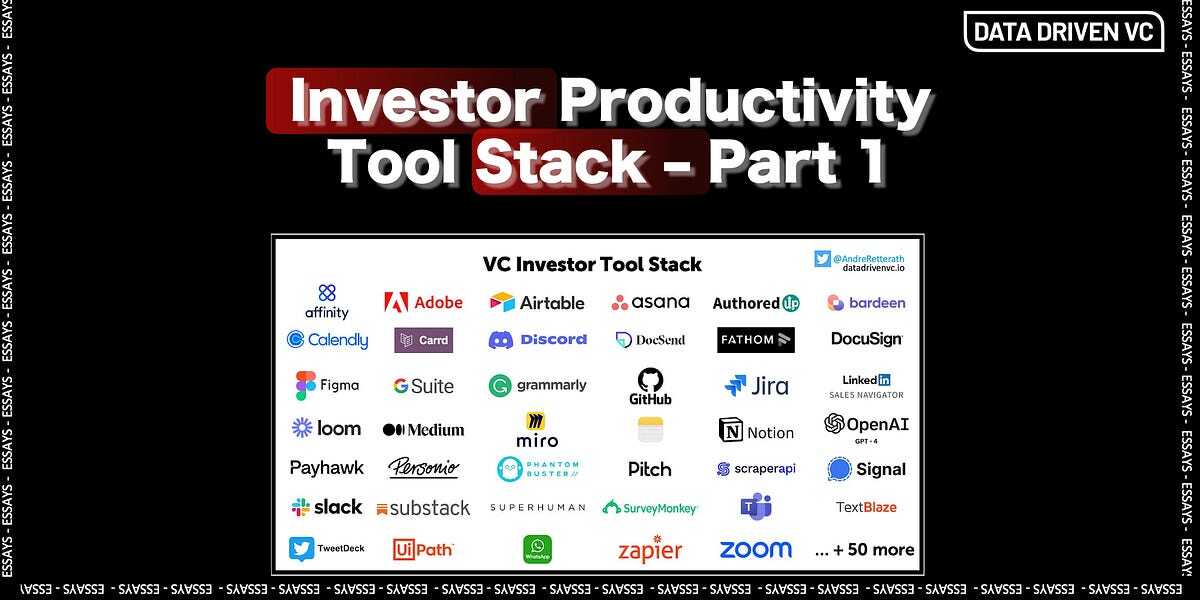 Investor Productivity Tool Stack - Part 1