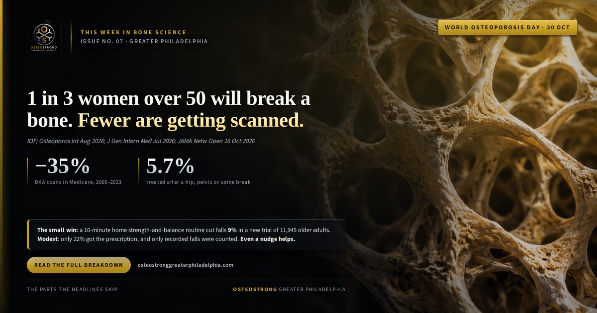 World Osteoporosis Day: three gaps worth knowing about, and one small win
