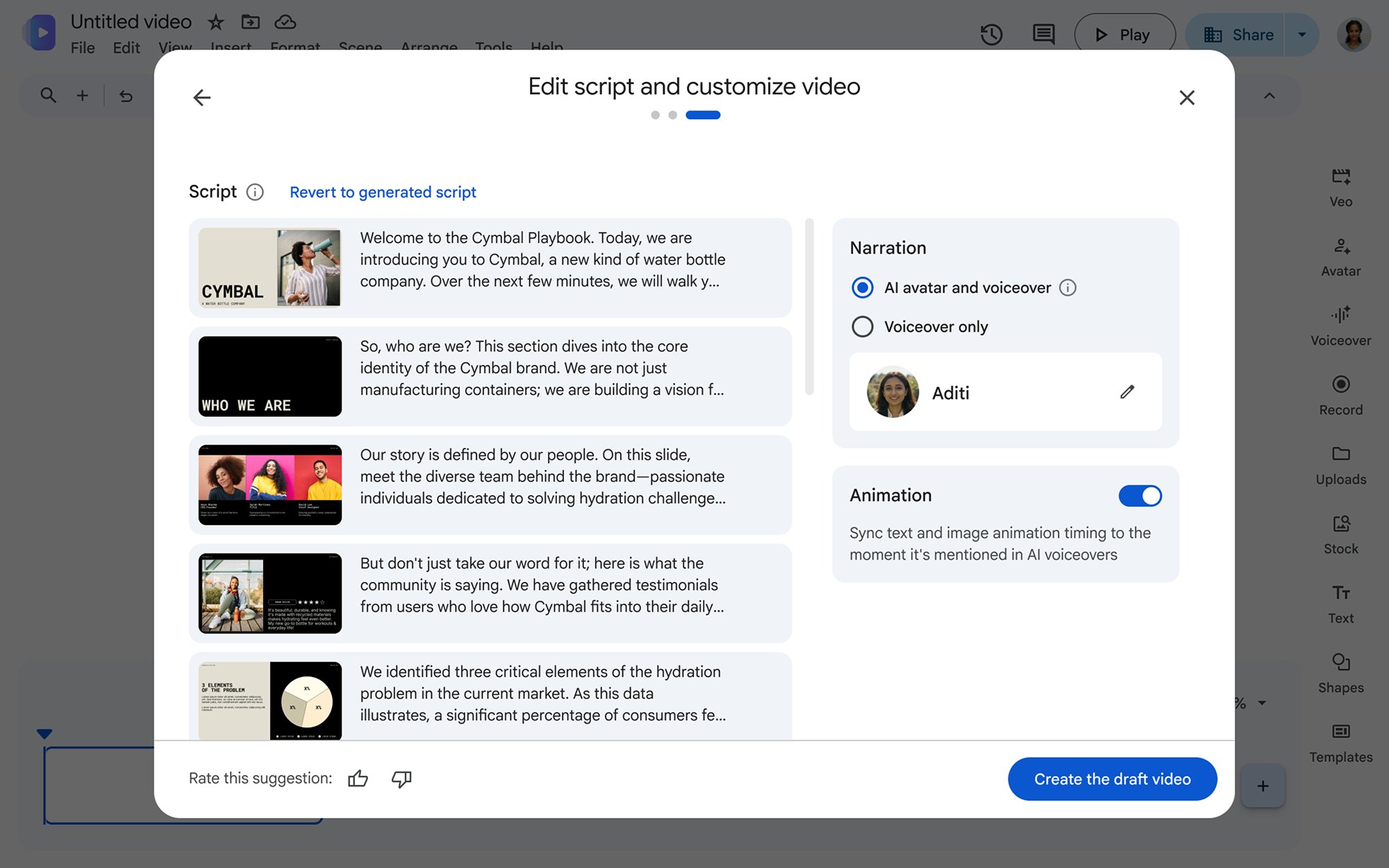 Google Vids AI Avatars