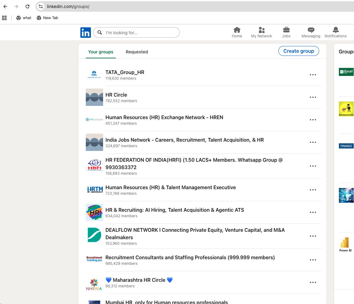 HR Jobs Hub LinkedIn Groups — 3.4M+ combined members across HR Circle, HRTM, HR Recruiting AI and more