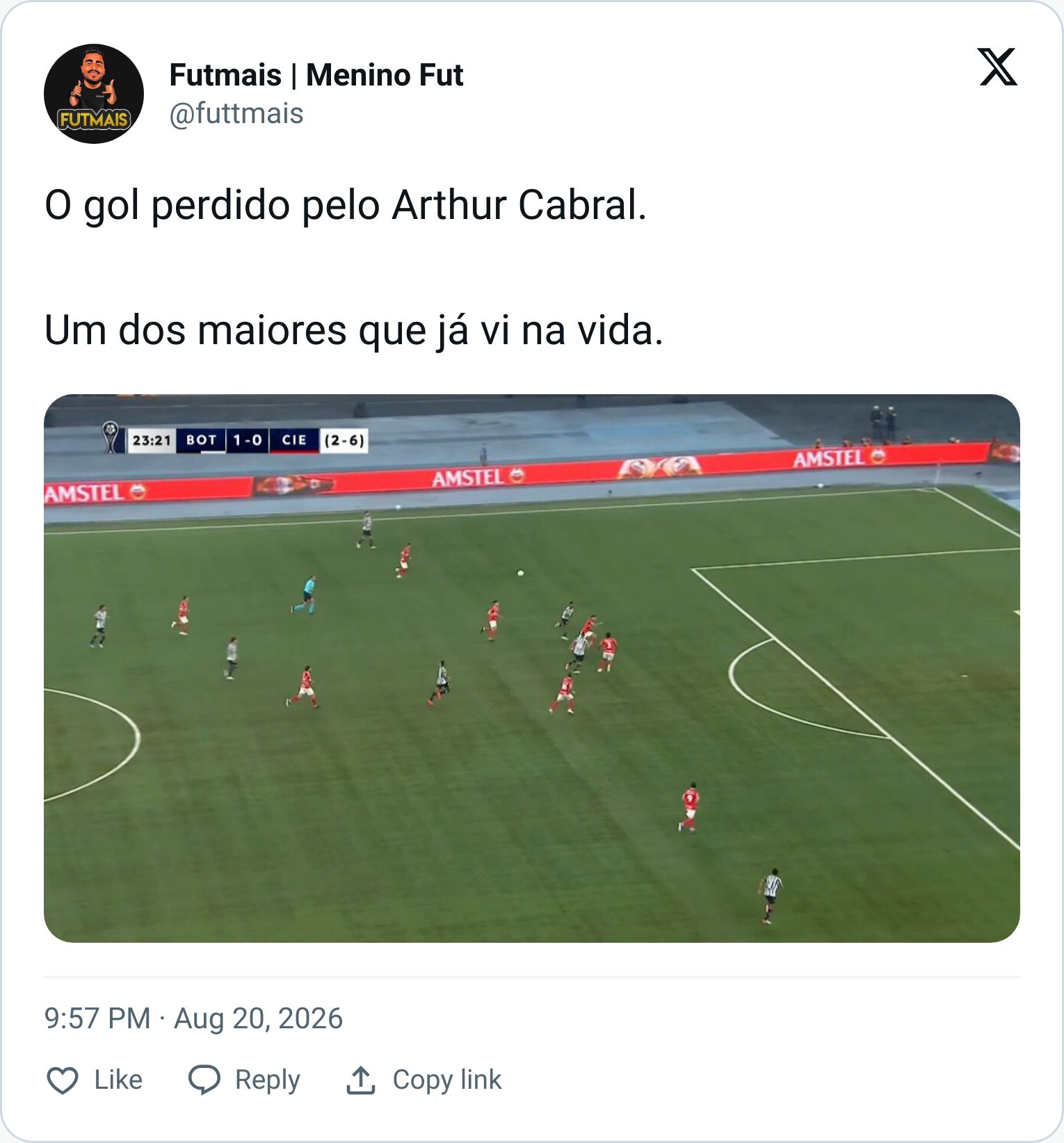 Tweet screenshot