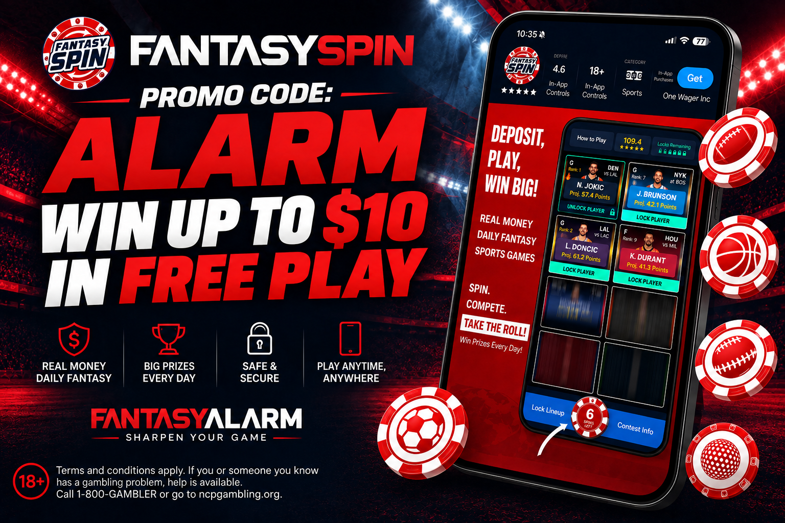 FantasySpin promo code