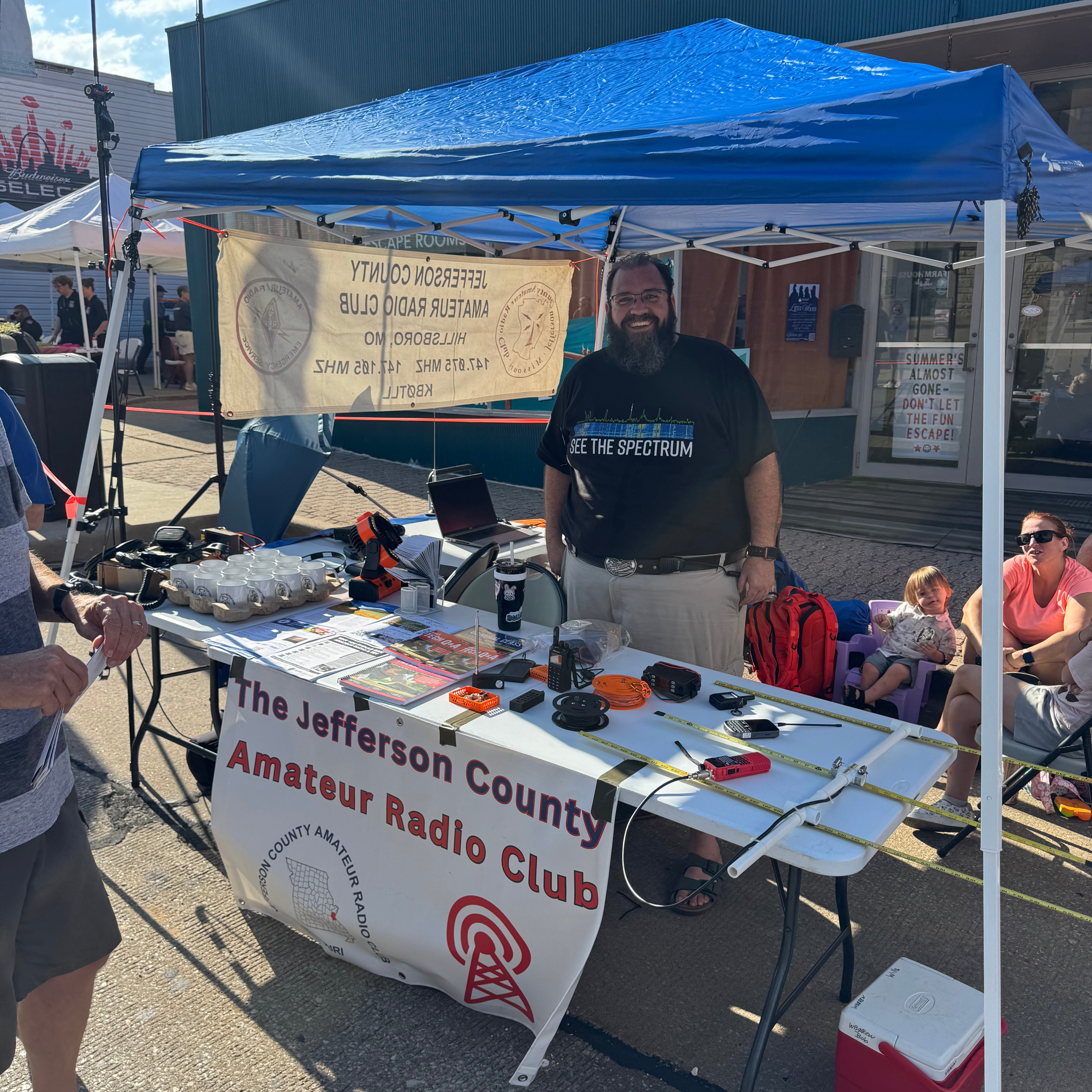 Families enjoying activities during Twin City Days