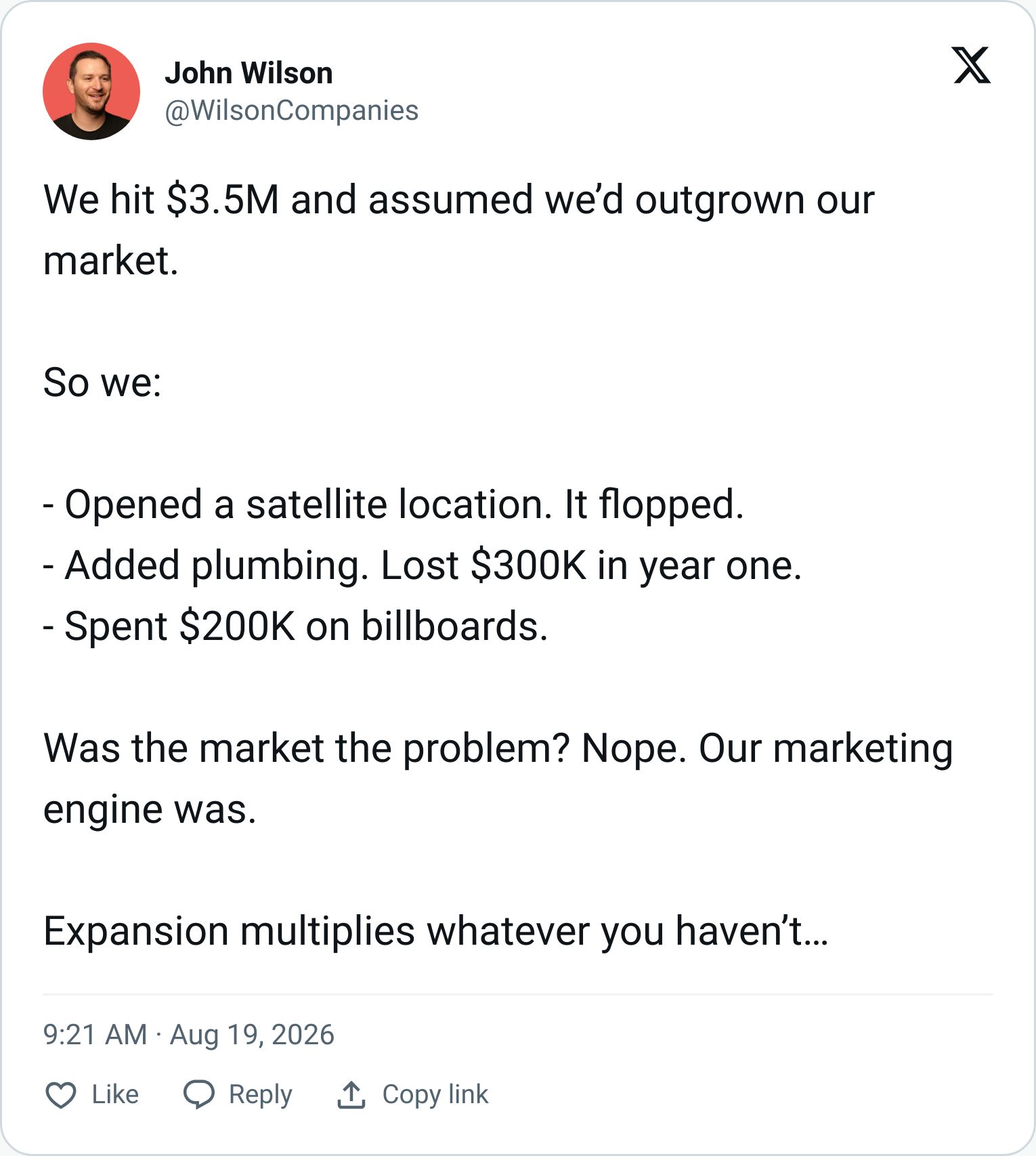 Tweet screenshot
