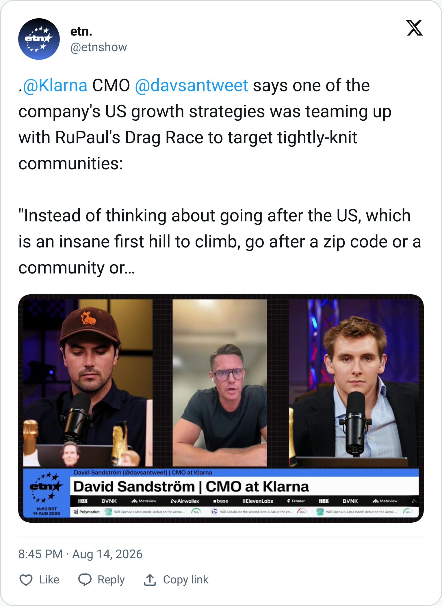 Tweet screenshot