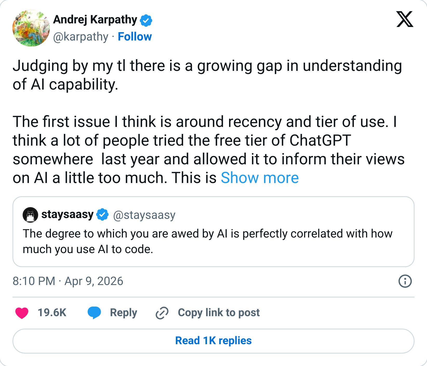 Tweet screenshot