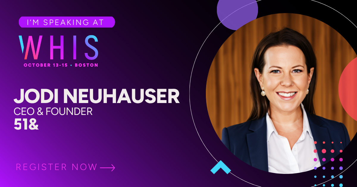 Jodi Neuhauser speaking at WHIS, October 13 to 15, Boston