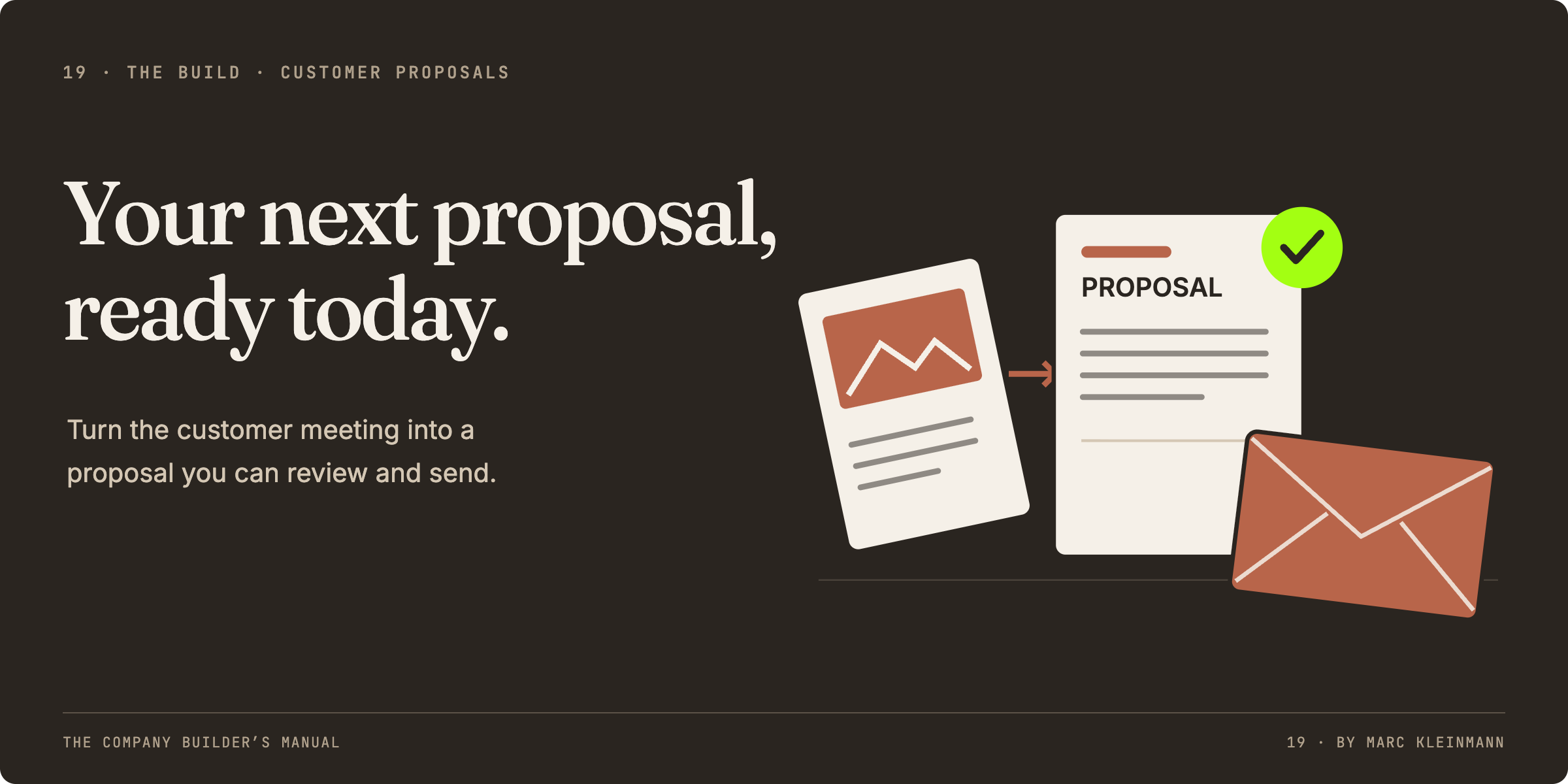 Project photos and notes become a reviewed proposal ready to send to the customer.