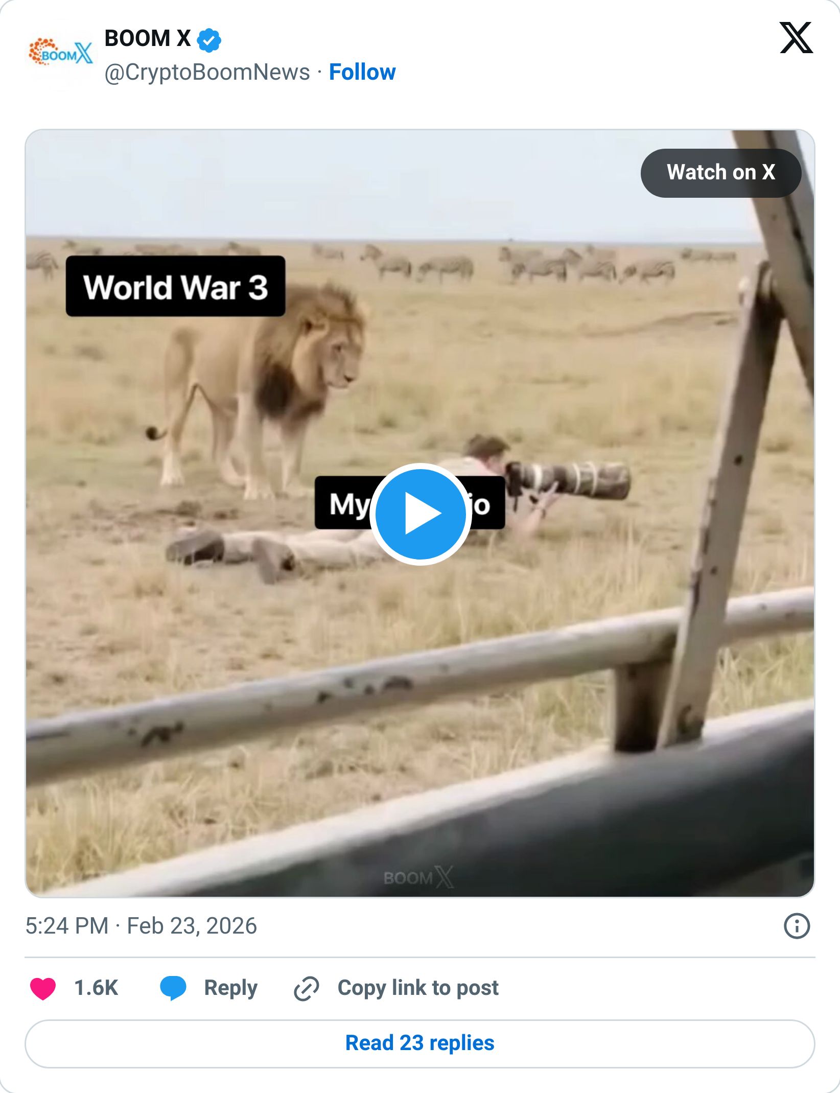 Tweet screenshot