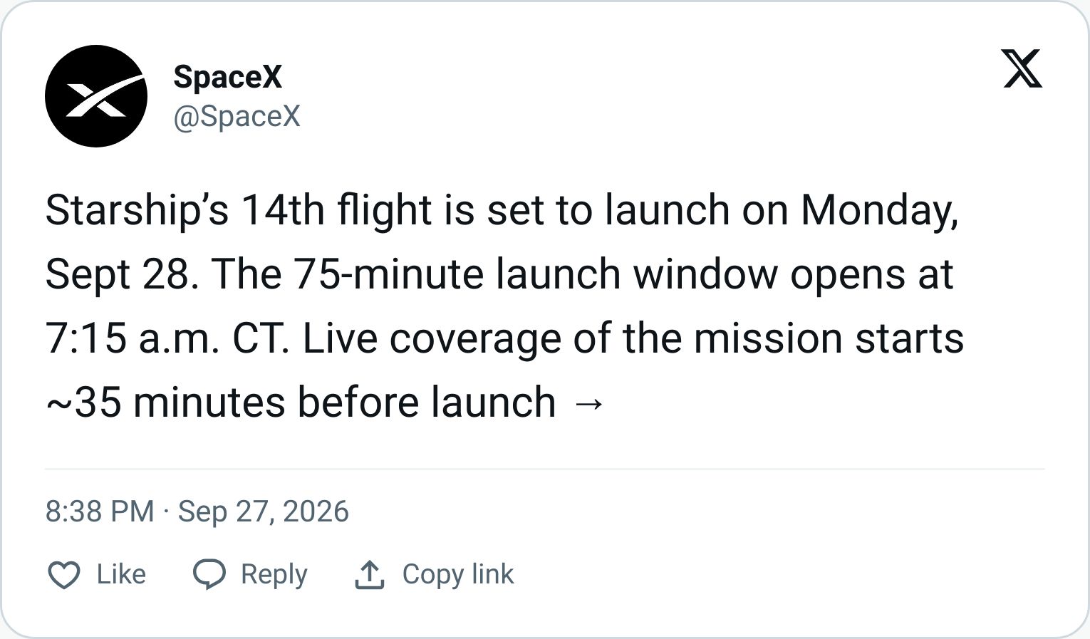 Tweet screenshot