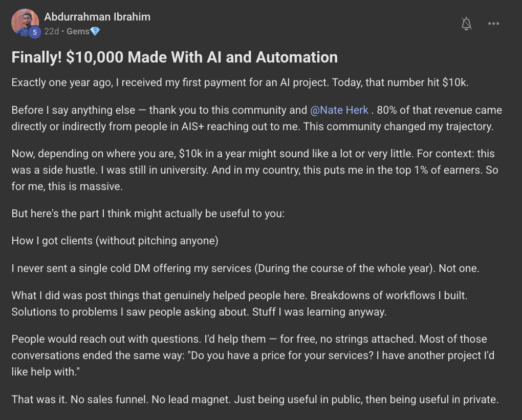 Student win screenshot