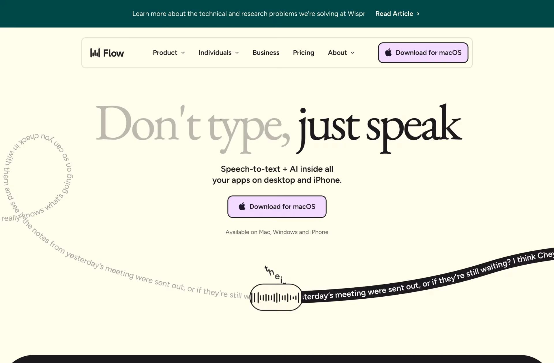 Wispr Flow Notetaker
