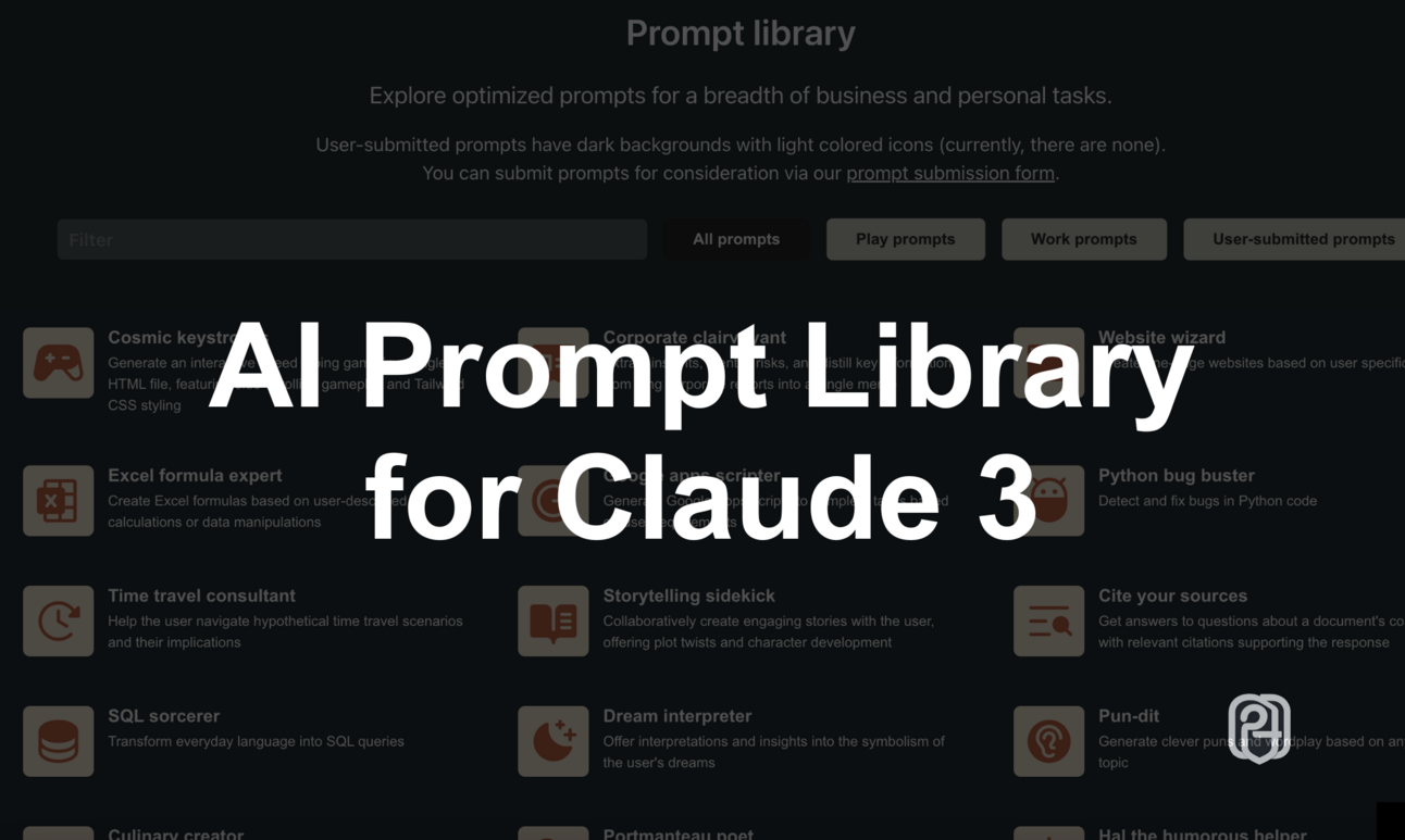 Anthropic released Claude 3 AI prompt library