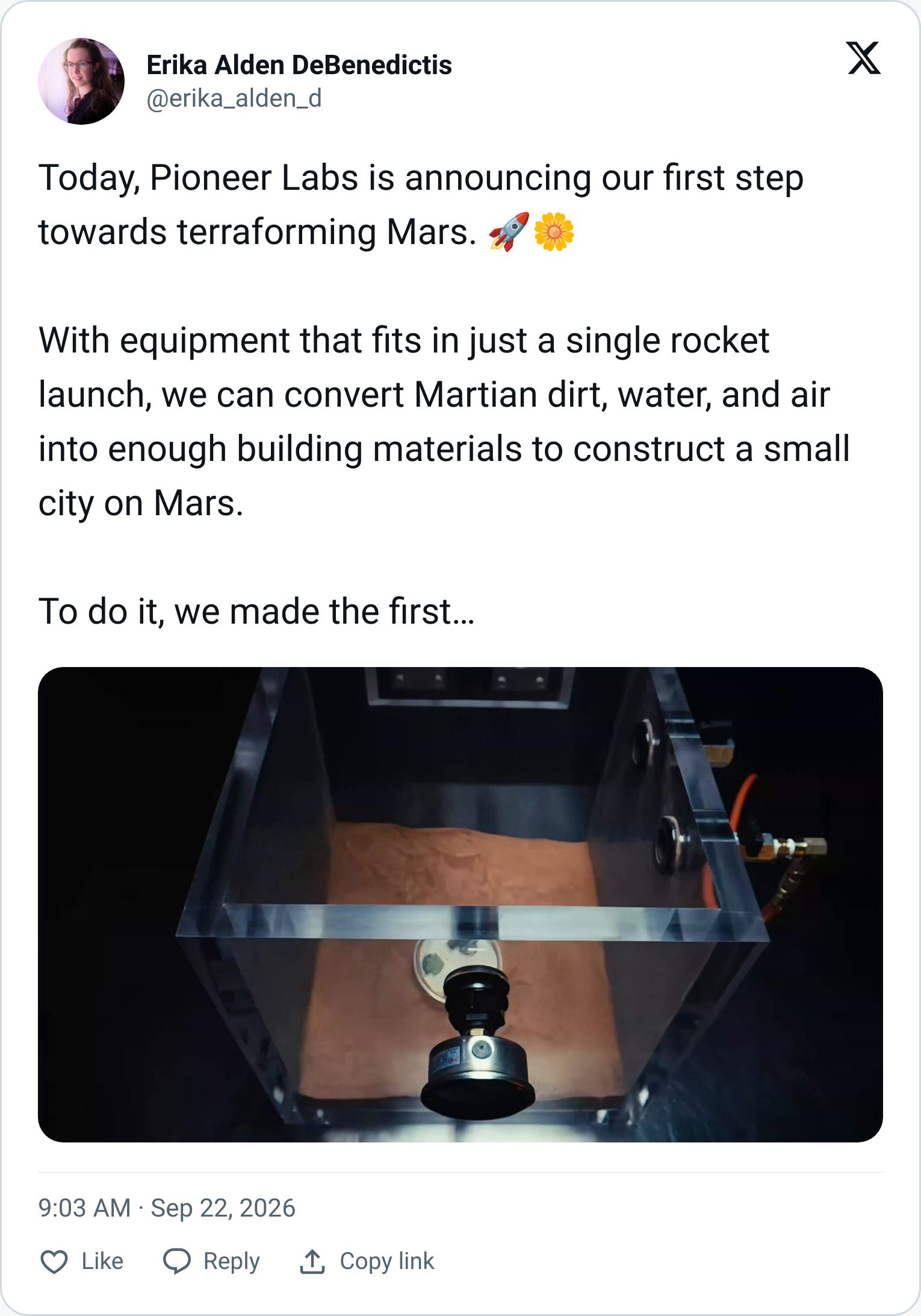 Tweet screenshot
