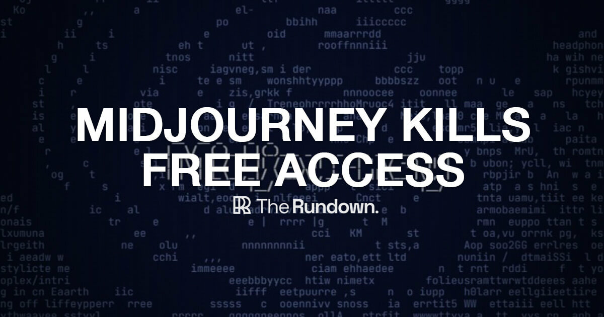 🤖 Midjourney kills free access