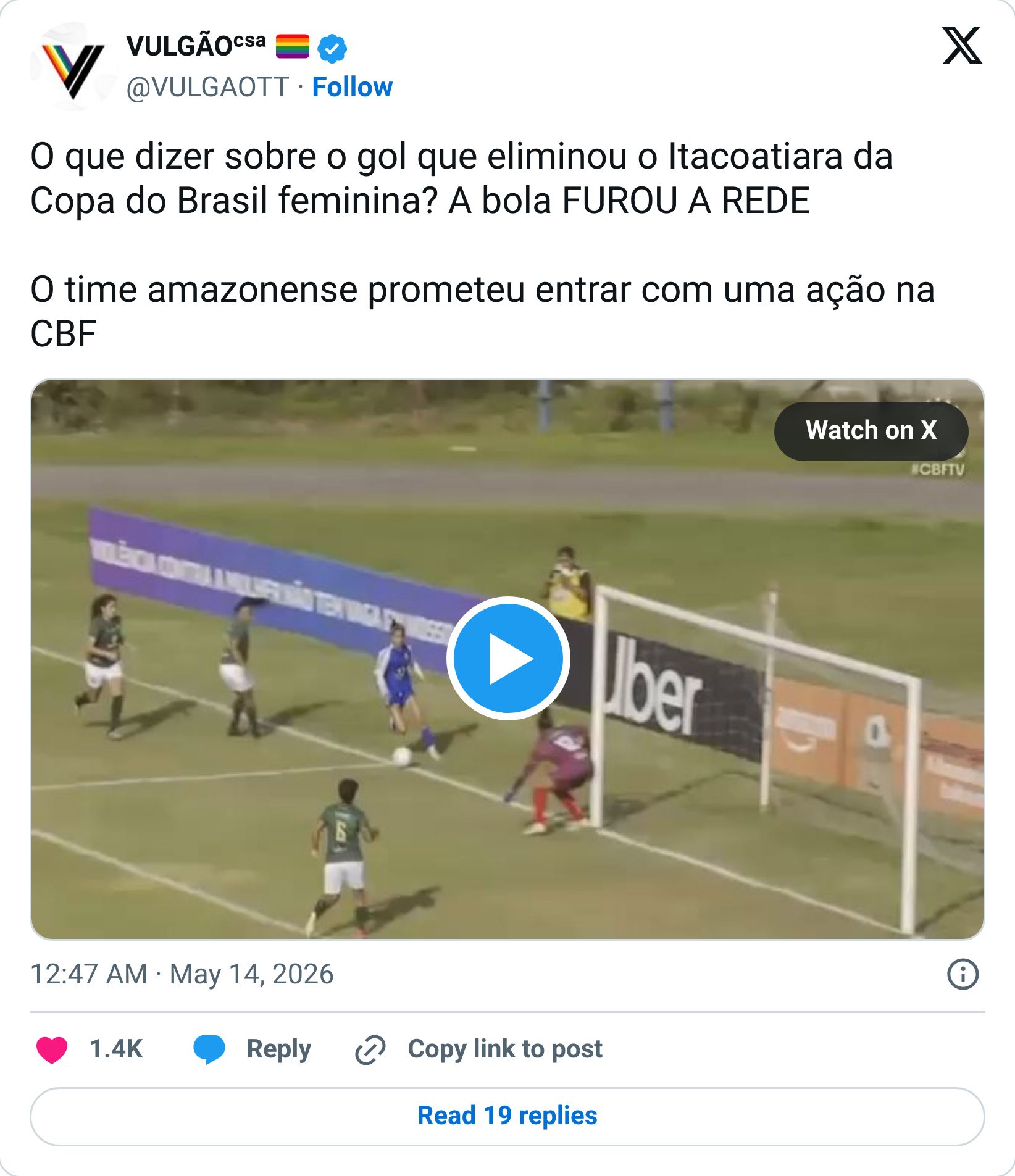 Tweet screenshot