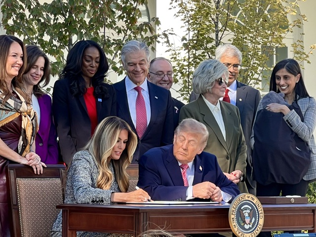 Executive order signing in the Rose Garden